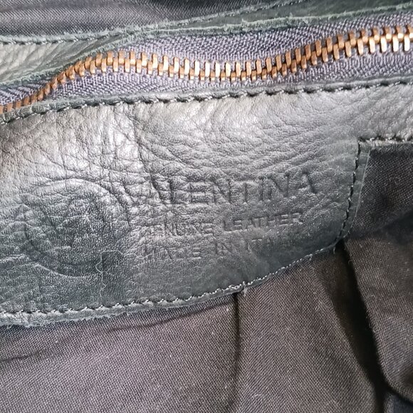 Vintage Valentina Women's Black Wicker Leather Bucket Shoulder Bag - Picture 5 of 12